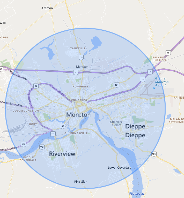 Map of Service Area