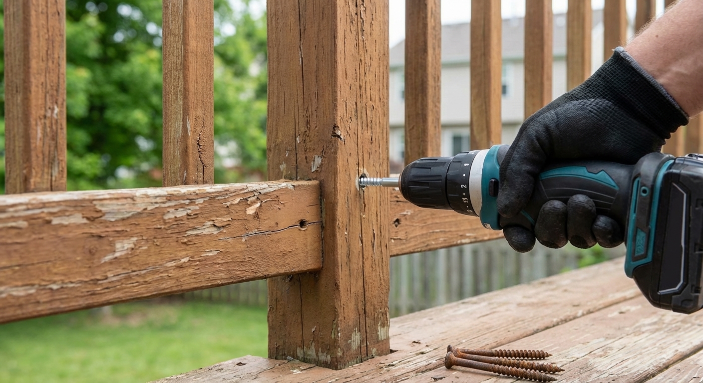 Deck railing repair